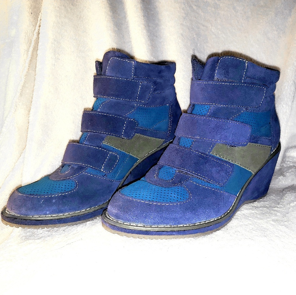 Dr Scholes wedge velcro hightops